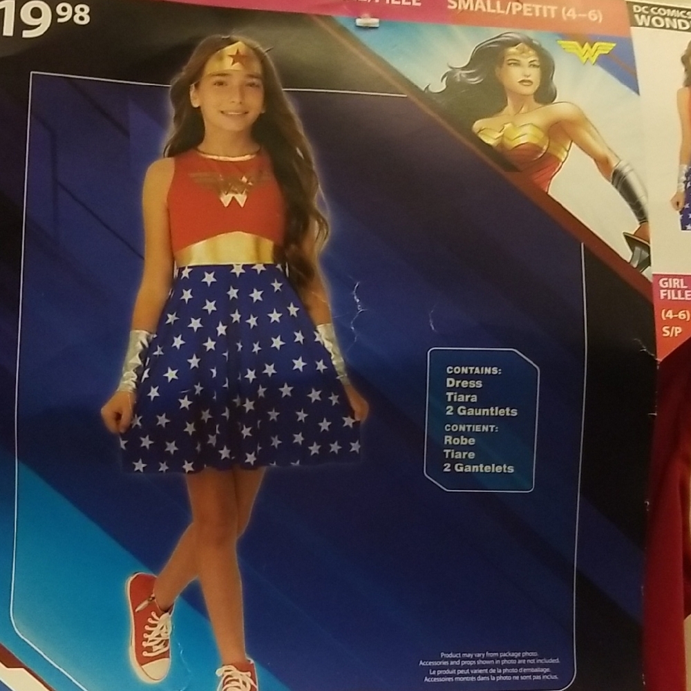 DC Kids Wonder Women Costume Size Small 4-6 New